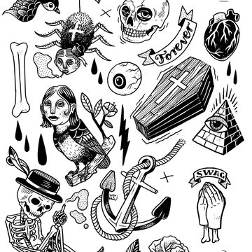 Тату-эскизы хендпоук