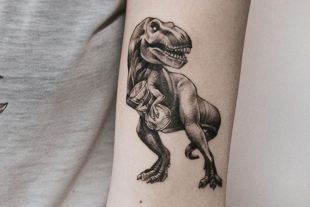 Тату ескізи динозавр