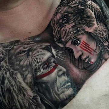 Тату эскизы индейца