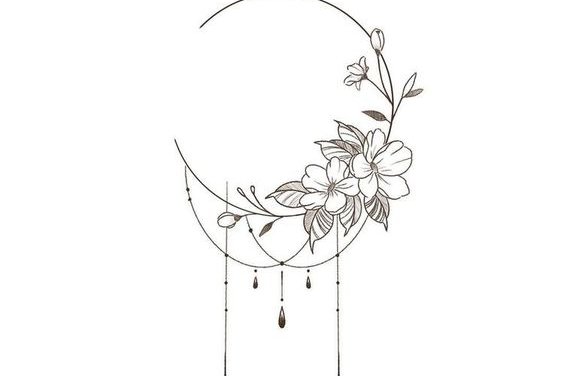 Тату эскизы месяц