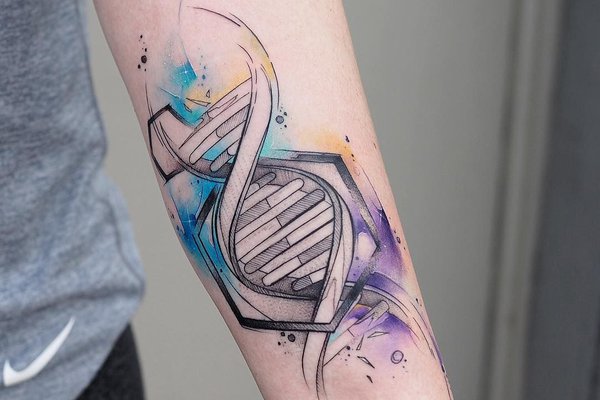 Тату ескіз ДНК