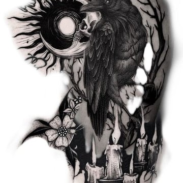 Тату-ескізи ворона