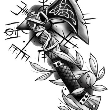 Тату-ескізи "Сокира"