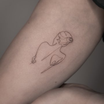 one-line татуировки