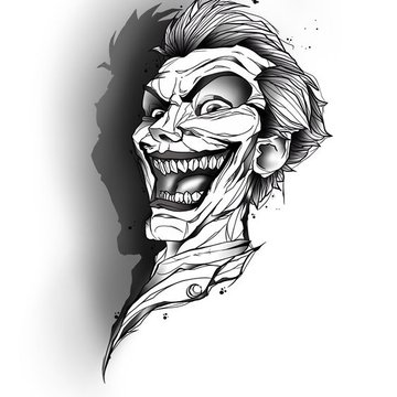 Тату эскизы джокера