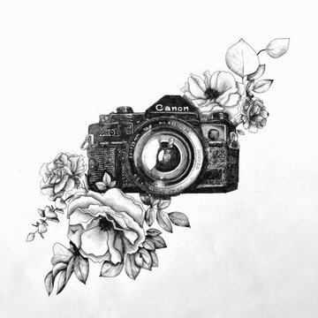 Тату-эскизы "фотоаппарат"