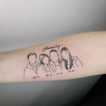 тату в честь семьи