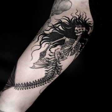 Тату-ескіз "Русалка"