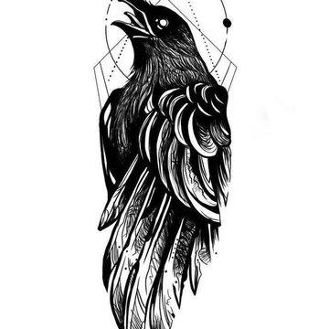 Тату-ескізи ворона