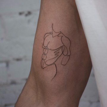 one-line татуировки