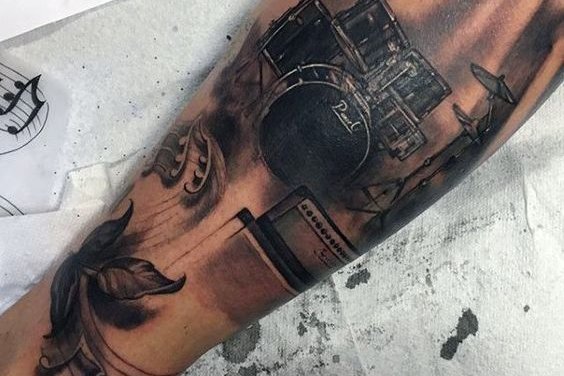 Тату-эскиз барабан