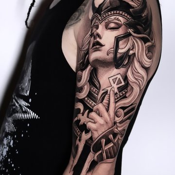 татуировка Валькирия