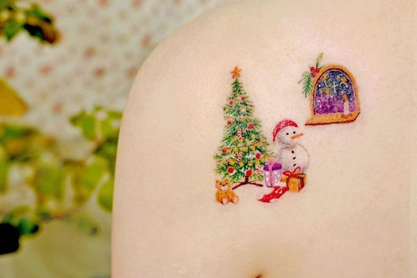 рождественские татуировки