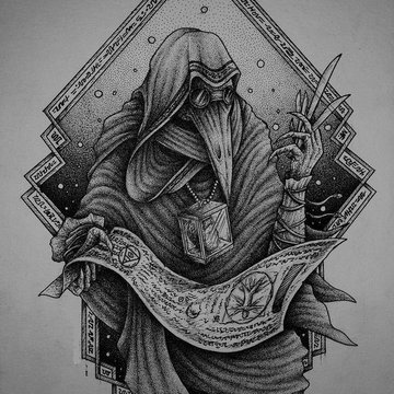 Тату эскизы чумного доктора