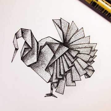 Тату эскизы оригами