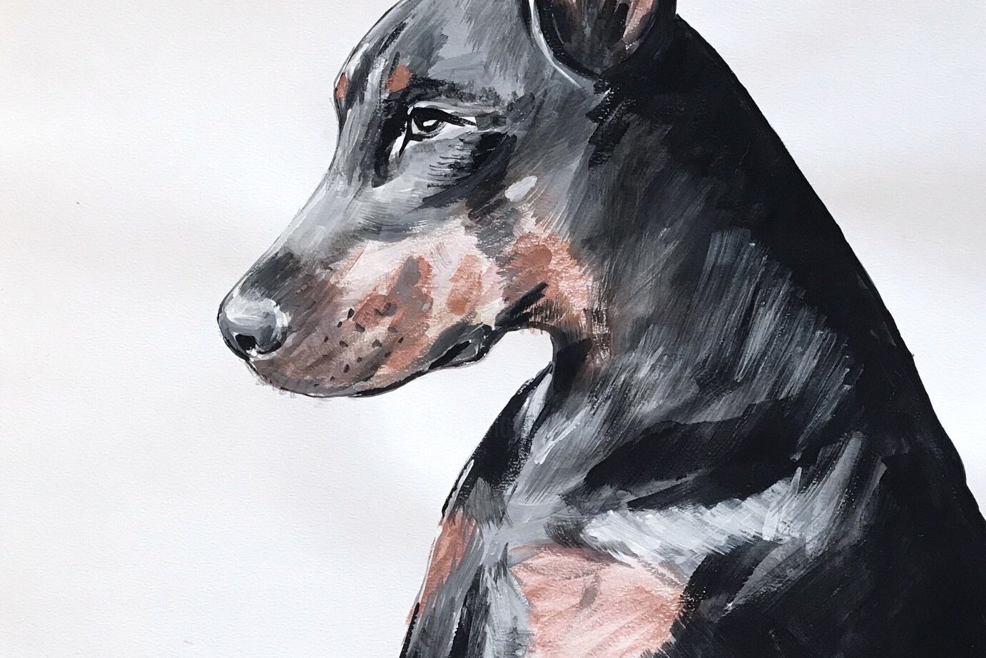 Тату эскизы доберман