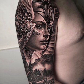 татуировка Валькирия