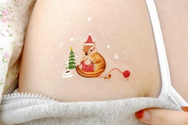 рождественские татуировки