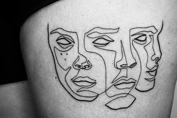 Тату ескізи лайнворк