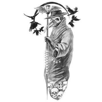 Тату ескізи "Чумний лікар"