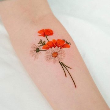 татуировка Маргаритки