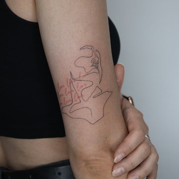 one-line татуировки