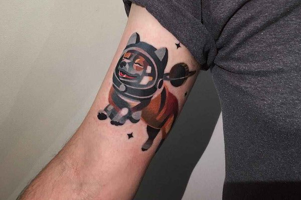 Тату-эскиз астронавта