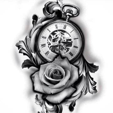 Тату ескізи годинник