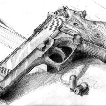 Тату эскизы пистолета