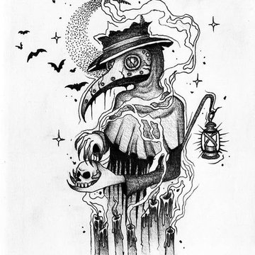 Тату ескізи "Чумний лікар"