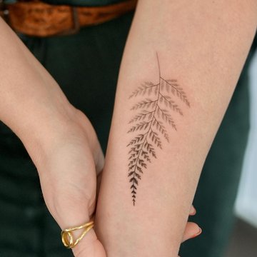 Тату папоротник