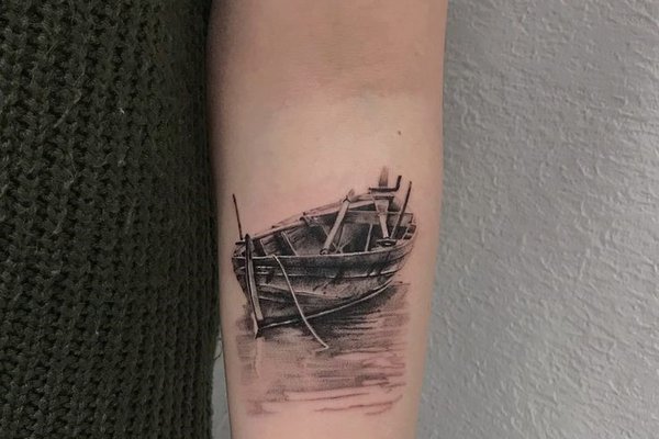 тату ескіз човен