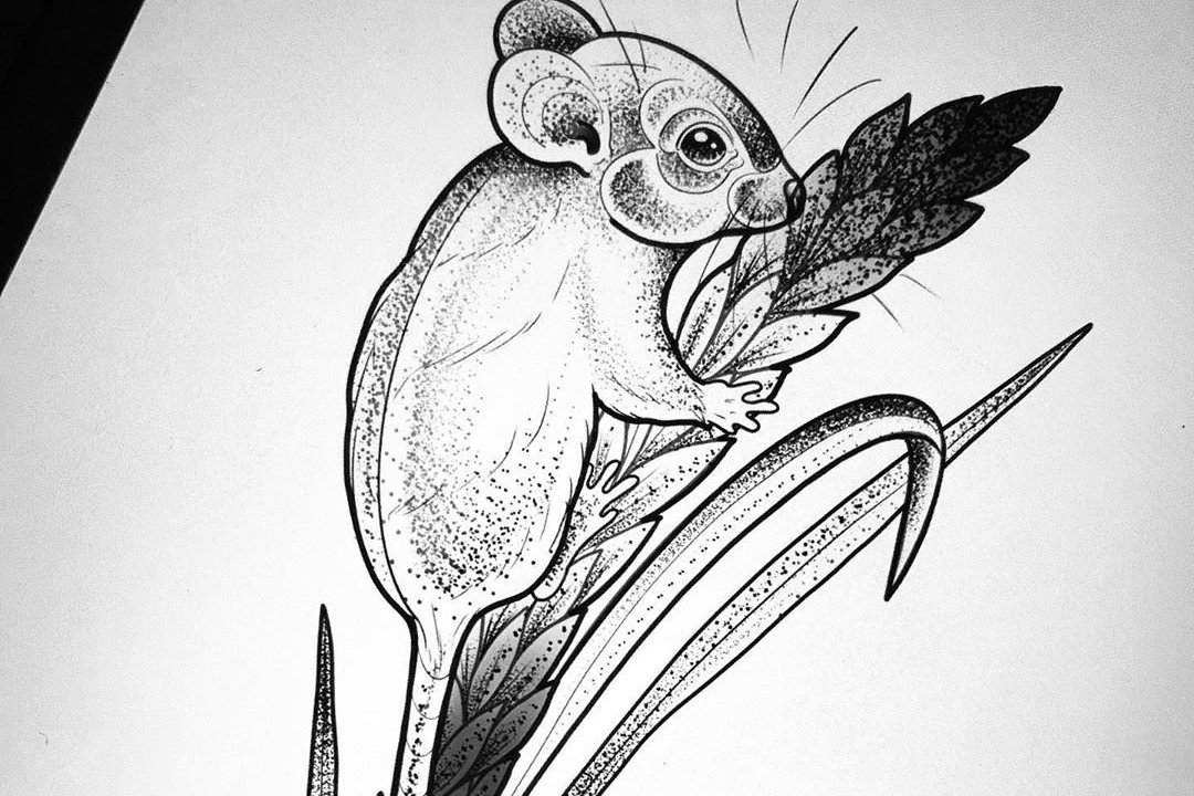 Тату-эскиз мышь