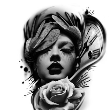 Тату ескізи дівчина