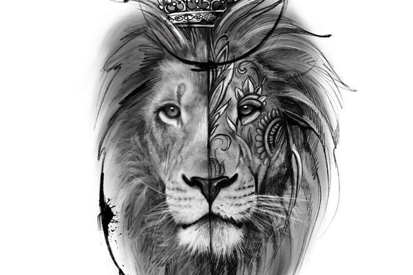 Тату ескізи лев