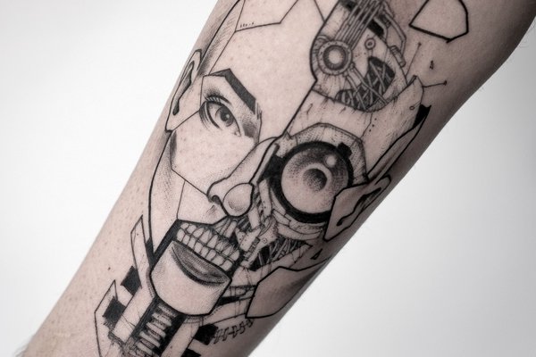 Тату - ескізи "Робот"