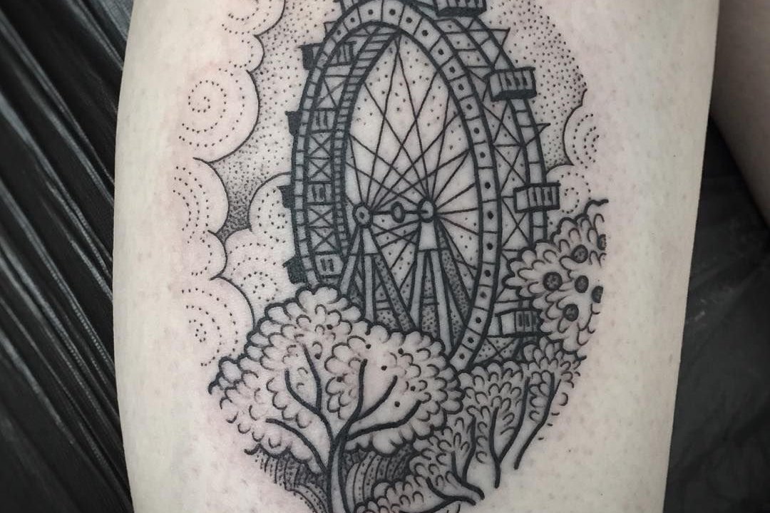 Тату-ескіз колесо