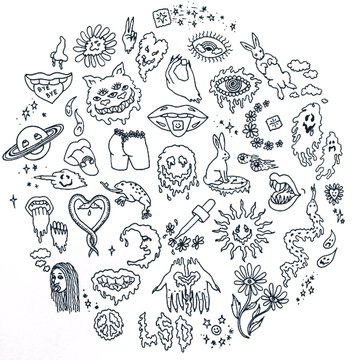 Тату-эскизы хендпоук