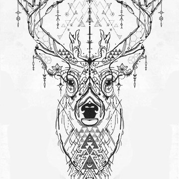 Тату эскизы олень