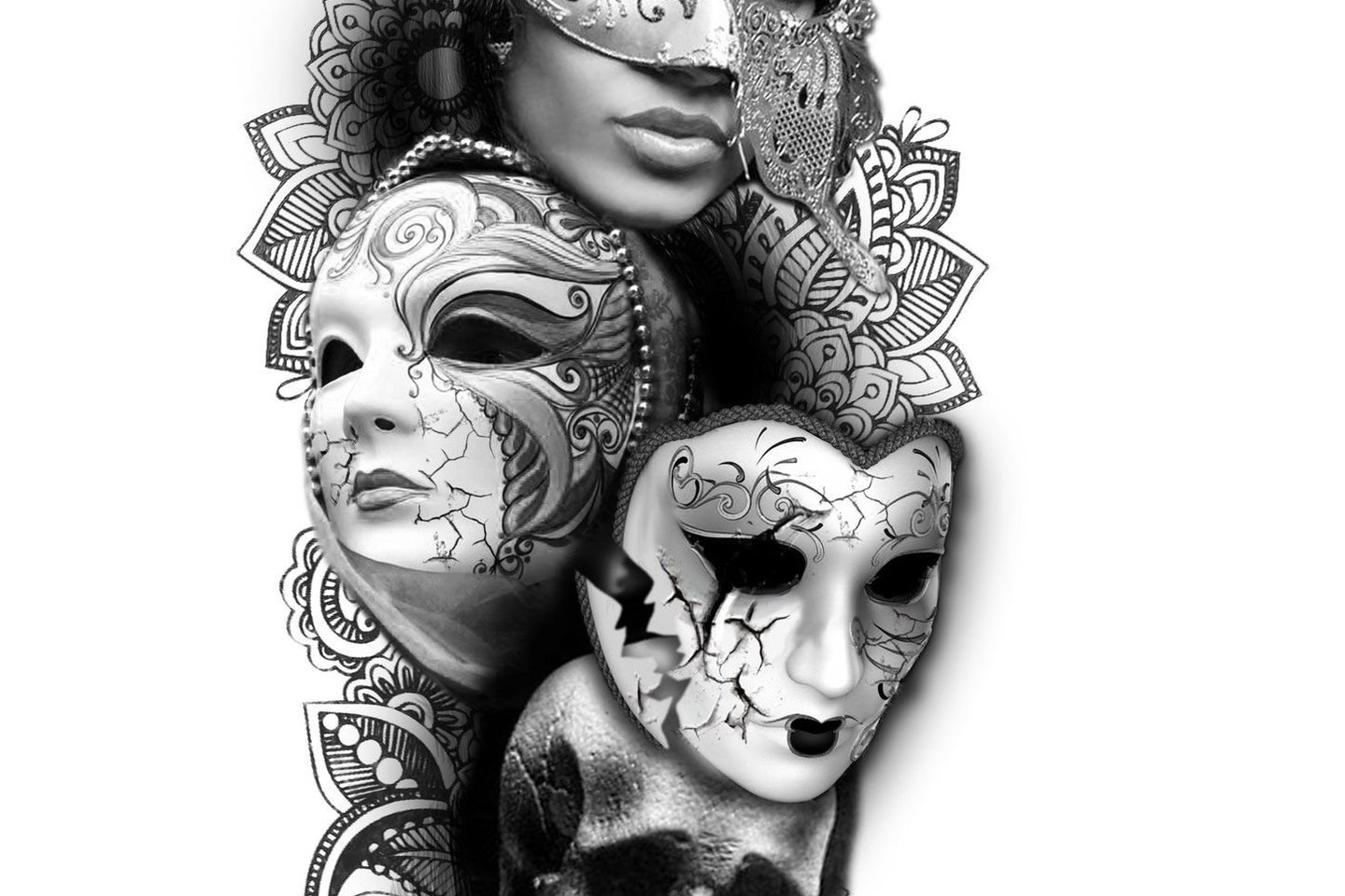 Тату-эскизы маски