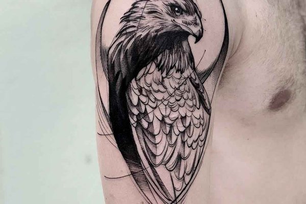 Тату-ескіз "Яструб"