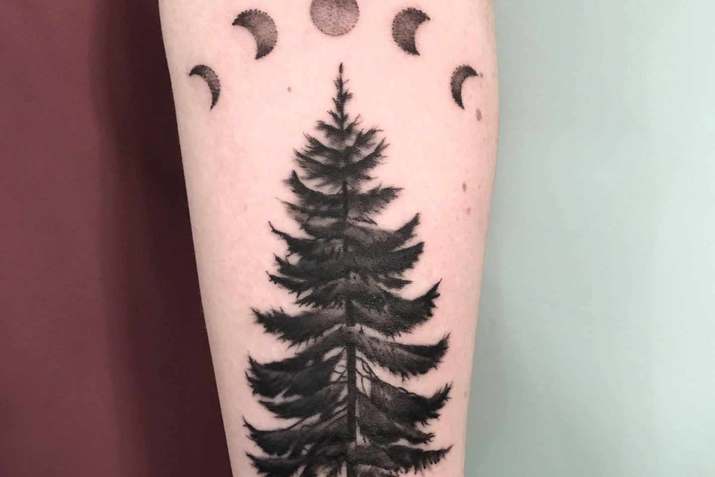 Тату ескізи ялинка