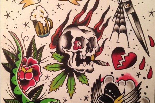 Тату эскизы олд скул