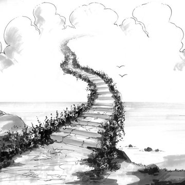 Тату-ескіз сходи