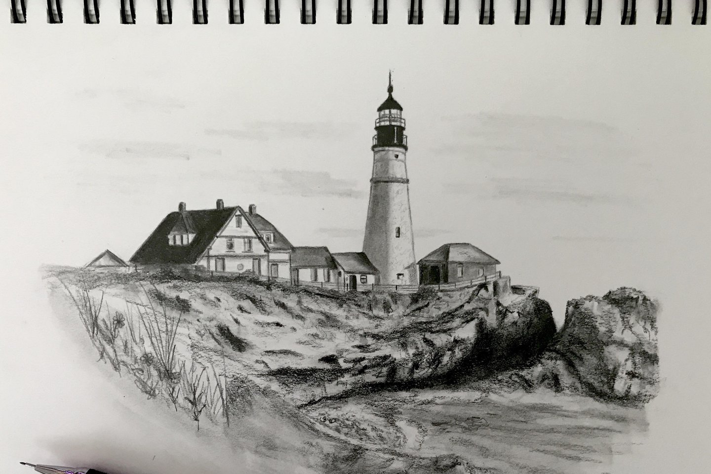 Тату-ескіз маяк