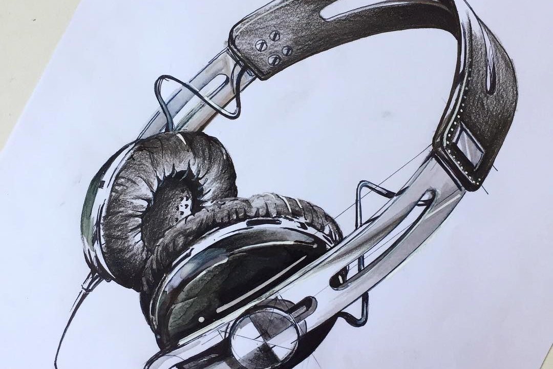 Тату-эскиз наушники