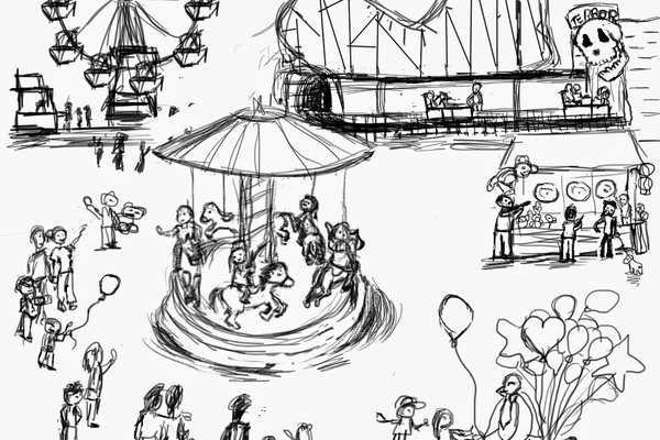 Тату-ескіз карусель