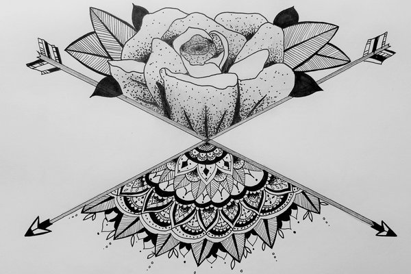 Тату эскизы дотворк