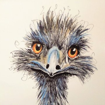 Тату - ескізи "Страус"