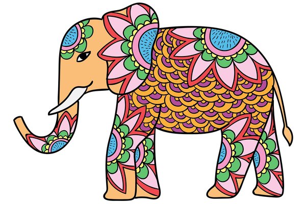 Тату эскизы индийского слона